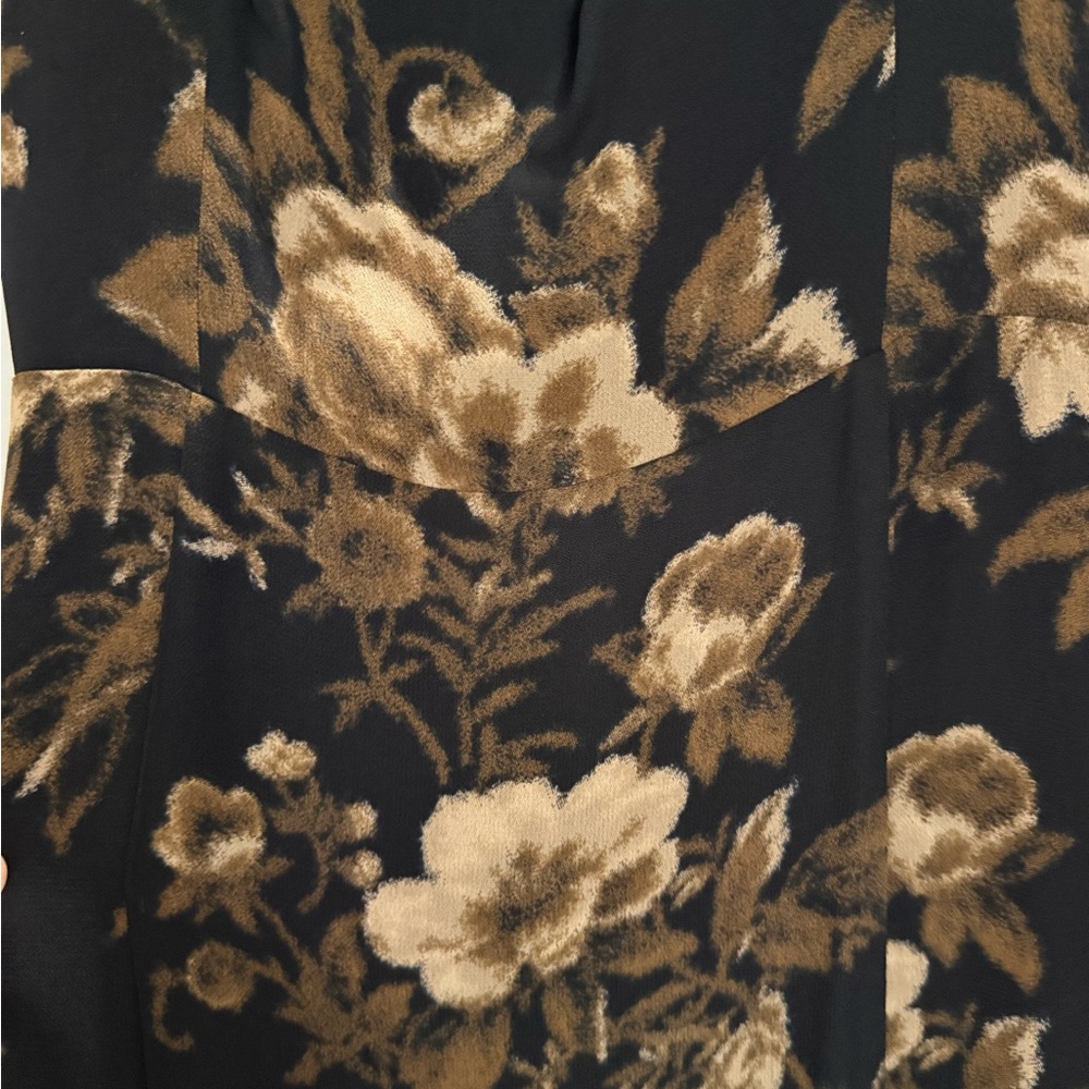 Reformation Irisa Dress Black Floral - Size 8 - Picture 6 of 6